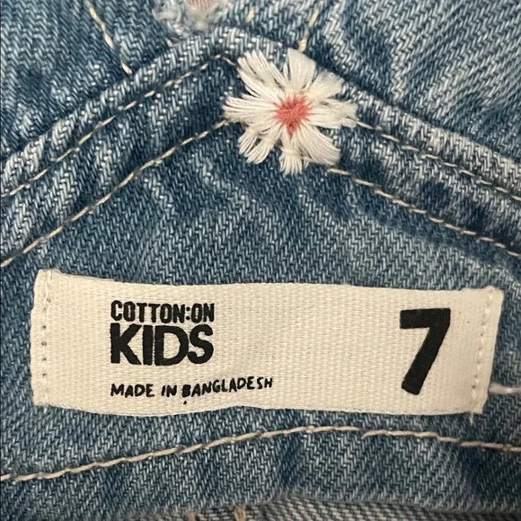 Floral Denim Kids Romper - Picture 4 of 4